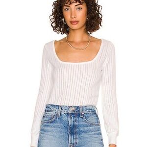 Revolve Stitches & Stripes Gibson Sweater Ivory Women’s size XS